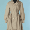 C1754-Trench-Moschino-en-coton-beige-frise-de-rubans-fronces-en-relief-t34-36-01