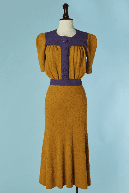 C2132-Robe-1930-en-tricot-moutarde-et-violet-t38-01