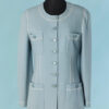 C2366-Veste-longue-Chanel-en-laine-bleu-ciet-plumetis-blanc-t38-01