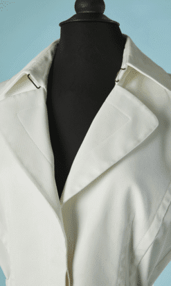 Alternative view of Tailleur pantalon Roberto Cavalli en coton blanc