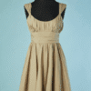 C2455-Robe-Moschino-en-coton-beige-a-bretelles-dos-nu-plis-poitrine-t38-01