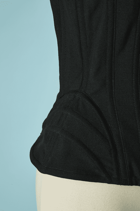 Corset Christian Dior circa 2020 noir avec basque – Image 3