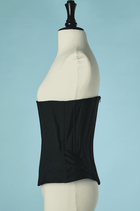 Corset Christian Dior circa 2020 noir avec basque – Image 4