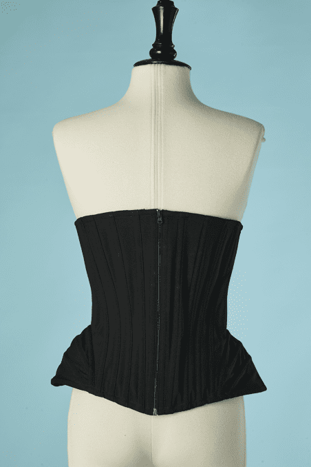Corset Christian Dior circa 2020 noir avec basque – Image 5
