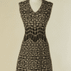 C2824-Robe-Alaia-en-maille-viscose-et-laine-noire-et-ecrue-t34-36