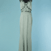 C2874-Robe-longue-Versace-collection-en-satin-vert-deau-et-strass-t38-01