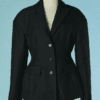 C2901-Veste-bar-Christian-Dior-en-lainage-tisse-noir-t42-01