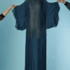 C2925-Robe-longue-Christian-Dior-en-mousseline-bleus-t38-40-02