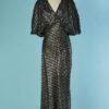 C3092-Robe-longue-1930-satin-noir-et-lame-argent-T40