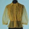 C3095-Chemisier-1950-en-nylon-jaune-avec-strass-T38