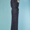 C3233-Robe-longue-Lanvin-ete-2009-en-soie-marine-a-pois-blancs-T36