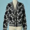 C3239-Gilet-Saint-Laurent-laine-polyester-noir-noeds-blanc-T38