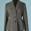 C3563-Veste-bar-Christian-Dior-en-lainage-chevrons-gris-t38-01