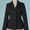 C3622-Veste-Christian-Dior-en-lainage-gris-a-carreaux-t36