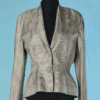 C3693-Veste-Thierry-Mugler-en-soie-imprime-prince-de-gale-ecru-et-marron-t38-01