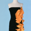 C3882-Robe-mini-Alexandre-Vauthier-couture-en-velours-noir-avec-volants-de-micro-paillettes-oranges-t34-36-001