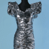 C3904-Mini-robe-Alexandre-Vauthier-entierement-pailletee-argent-manches-ballon-t34-001