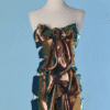 C3911-Mini-robe-Alexandre-Vauthier-recouverte-de-micro-paillettes-or-irisees-vert-rose-avec-decoupes-sur-les-cotes-t34-36-001