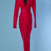 C3954-Robe-longue-Alexandre-Vauthier-en-jersey-plisse-rose-fuchsia-t34