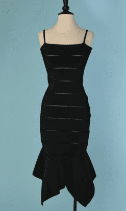 C4357-Robe-stretch-Alexandre-Vauthier-en-maille-viscose-noire-ajouree-T34