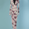 C4358-Robe-longue-Alexandre-Vauthier-en-jersey-viscose-blanc-imprime-rose-noir-drape-fendu-T34