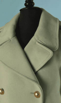 Alternative view of Veste caban Alexandre Vauthier en lainage vert amande