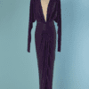 C4369-Robe-longue-Alexandre-Vauthier-visose-violet-avec-strass-grand-decollete-T38