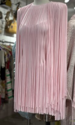 Alternative view of Mini Robe Alexandre Vauthier en jersey rose et franges