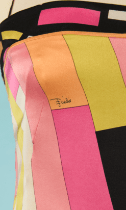Alternative view of Robe bustier Emilio Pucci en soie noire et couleurs