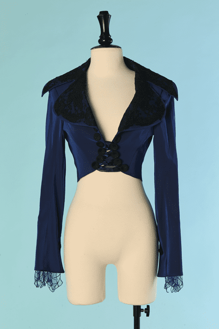 C5292-Veste-spencer-Lolita-Lempicka-acetat-ebleu-nuit-et-dentelles-noires-T40