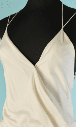 Alternative view of Robe longue Alexandre Vauthier Couture en satin de soie blanc