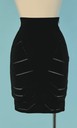 C8146-Jupe-Alexandre-Vauthier-en-maille-viscose-noire-ajouree-T34