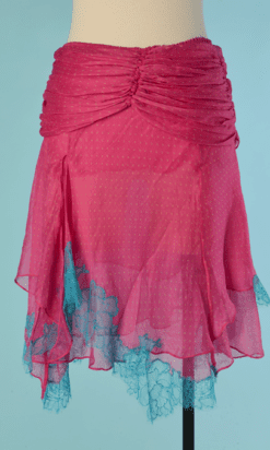 C8148-Jupe-Lolita-Lempicka-en-mousseline-rose-et-dentelle-bleue-T36
