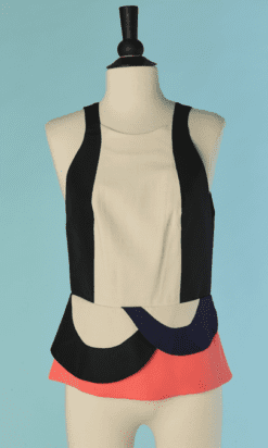 C8154-Chemiser-Diane-Van-Furstenberg-beige-noir-rose-viscose-T36