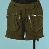 C8155-Short-Alexandre-Vauthier-couture-coton-kaki-poches-fermeture-eclair-T38-40