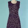 C8156-Robe-Chloe-polyester-violet-broderies-beige-dorees-T38