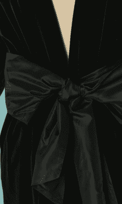 Alternative view of Robe du soir Saint Laurent en velours et taffetas noir