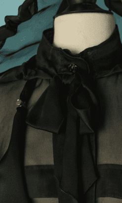 Alternative view of Longue Veste Chanel en organza noir avec capuche