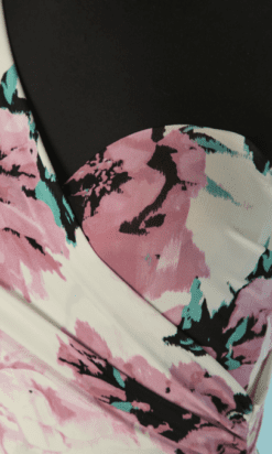 Alternative view of Robe courte Alexandre Vauthier en jersey blanc imprimé fleurs