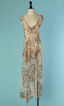 C8127-Robe-longue-Lolita-Lempicka-en-mousseline-ecrue-imprimee-fleurs-T36-38