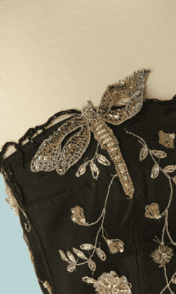 Alternative view of Bustier Lolita Lempicka recouvert d'un tulle noir brodé