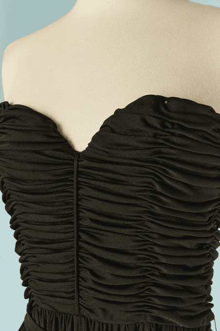 Combinaison pantalon bustier Loris Azzaro en jersey noir – Image 2