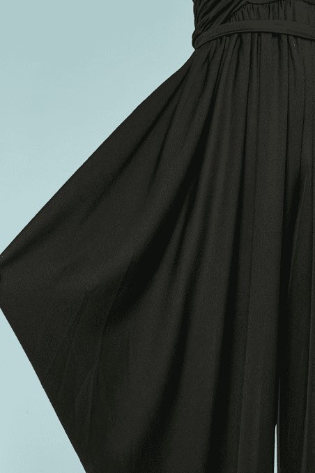 Combinaison pantalon bustier Loris Azzaro en jersey noir – Image 4